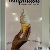 Vegan soft serve poster at Gordon's Milkshakes in Indianapolis