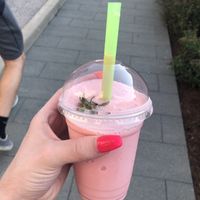 Strawberry and fruit daiquiri vegan milkshake  at Gordon's Milkshakes in Indianapolis