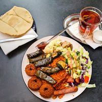 Falafel Teller at Alnibras at Ibras in Dresden