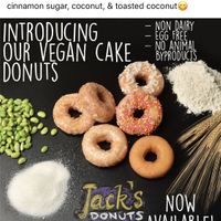 Vegan donuts at Jack's Donuts in Greenwood