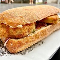 Escalope ciabatta  at Le Quai Steffen in Luxembourg City