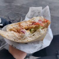 Sandes de panado vegan at Le Quai Steffen in Luxembourg City
