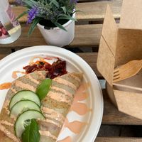 savoury pancakes at Świadomość in Sopot