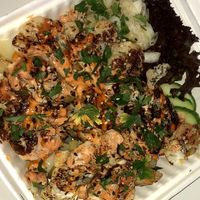 Stek z kalafiora z ziemniakami i surówka/ Cauliflower steak with potatoes and salad  at Świadomość in Sopot