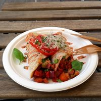 The salty vegetable pancake from Świadomość, Sopot, Poland at Świadomość in Sopot