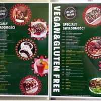 Menu at Świadomość, Sopot, Poland at Świadomość in Sopot