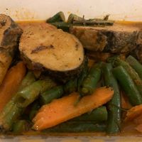 Dry ‘fish’ curry. Tasty at Healthy Thai in East Victoria Park