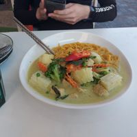 Green curry spaghetti at Healthy Thai in East Victoria Park