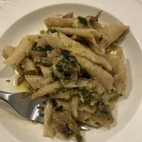 ‘Linguine’ with clam (gluten-free pasta is penne) at The King's Feet in Berkeley
