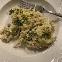 Linguine with Alfredo (with gf spaghetti) at The King's Feet in Berkeley
