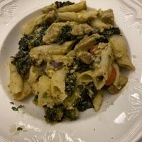 Pesto Sausage Puttanesca (wit gf penne pasta) at The King's Feet in Berkeley