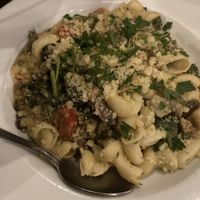 Pesto Sausage Puttanesca at The King's Feet in Berkeley