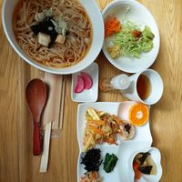Udon lunch set at Sweet Market in Akita
