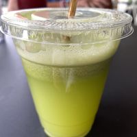 Celery cucumber juice  at Gloria's Corner Cafe in Moab