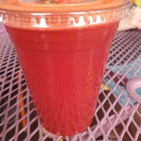 Garden Sweet Juice! They have many  choices for fresh juice and smoothies  at Gloria's Corner Cafe in Moab