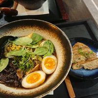 Vegetarian Ramen with vegan duck at Miyako Ramen in Linz
