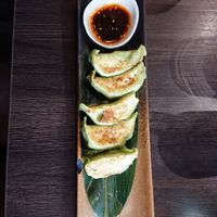 Vegan dumplings at Miyako Ramen in Linz