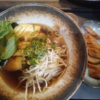 ramen without egg. with vegan duck at Miyako Ramen in Linz