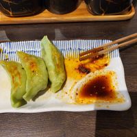 Vegane Teigtaschen (2 fehlen schon.😜) at Miyako Ramen in Linz