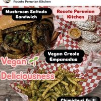 Come get Massive VEGAN Umami Flavors @Rocoto Peruvian Kitchen Cooking up Peruvian Classics thoughtfully Vegan!!*Vegan Creole Empanadas* Mushroom Saltado Sando* Crispy Tofu & ...  at Rocoto Peruvian Kitchen in Portland
