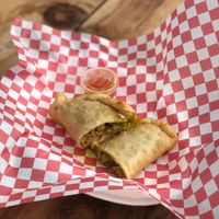 Vegan Organic Empanadas Slow Simmered Creole Beef-less Crumbles! at Rocoto Peruvian Kitchen in Portland