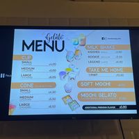menu at Rumah Gelato Kiulap1 in Bandar Seri Begawan