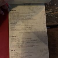 Speisekarte  at Hang Loose Bar in Rosenheim