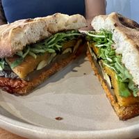 Char Grilled Toastie - inside  at Dramanti Artisan Roaster in Wynnum