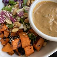 Thai Peanut bowl  at Deeply Rooted in Bend