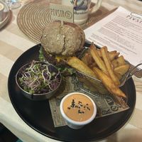 Beyond meat burger  at Pivstro in Plzen