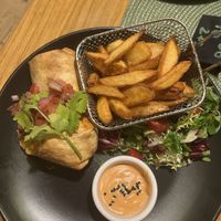 Burrito vegan with spicy vegan mayo  at Pivstro in Plzen