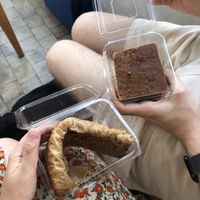 Lenja pita and cherry&apple pie at Zrno Ra in Belgrade