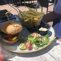 Vegan burger with quacamole  at Grand Café de Kei in Veenendaal