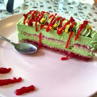 Pistachio cheesecake at Maison Sukoon in Paris