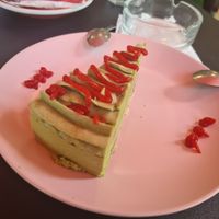 Pistachio cheesecake at Maison Sukoon in Paris