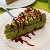 Pistachio cheesecake at Maison Sukoon in Paris