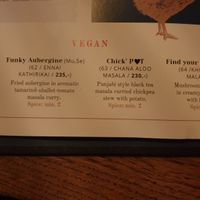 Vegan menu at Mantra in Oslo