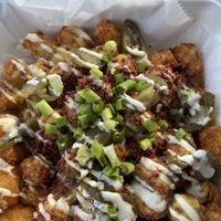 Loaded tots  at Tree Hugger Plant-Based Kitchen in Kansas City