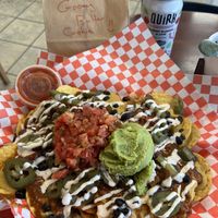 Loaded nachos with chili  at Tree Hugger Plant-Based Kitchen in Kansas City