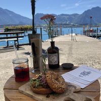 Vegan dolce piccante Bagel   at Pier 17 in Oberhofen