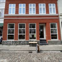 Street view  at Cafe Harepus in Aarhus