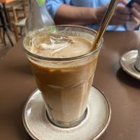 Ice oat latte  at Cafe Harepus in Aarhus