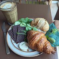 'small breakfast' with chocolate option at Cafe Harepus in Aarhus