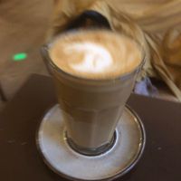 latte at Cafe Harepus in Aarhus