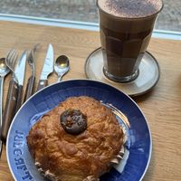 fastalavnsbolle and hot chocolate   at Cafe Harepus in Aarhus