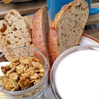 Excellent bread and yoghurt at Cafe Harepus in Aarhus