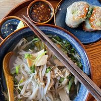 Pho and summer roll  at The Kind Bowl - Somerset in Central Singapore