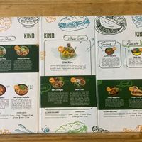 Menu at The Kind Bowl - Somerset in Central Singapore