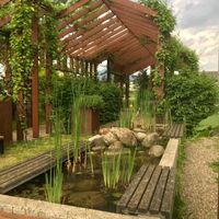 Beautiful outdoor dining area for those warm summer evenings. at Mama Earth in Salzburg