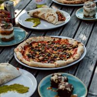 Brownies, "Nr. 6 ", and our brand new flatbreads. What more?  at Mama Earth in Salzburg